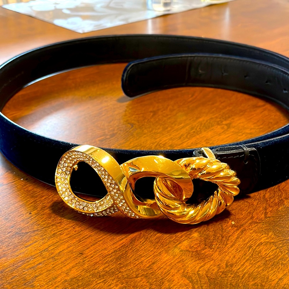 Giuseppe Zanotti velour belt size 115cm